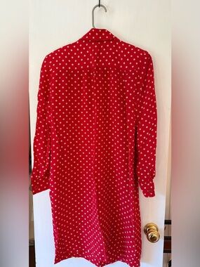 Doncaster Red Polka Dot Silk Blouse